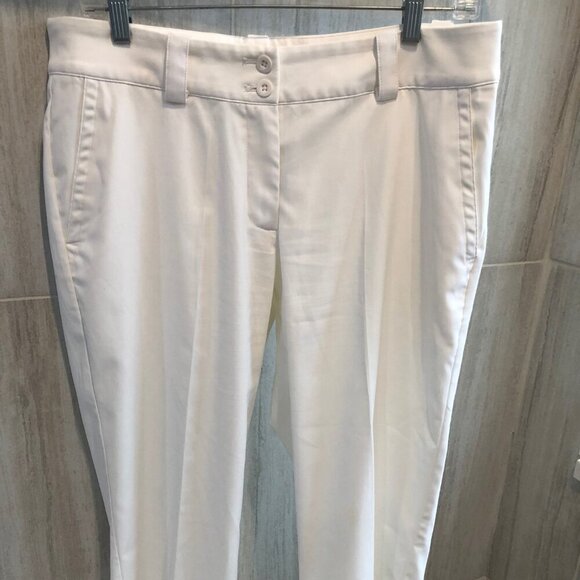 NIKE GOLF TOUR PERFORMANCE Womens' White Golf Pants Size 10 - Picture 1 of 11